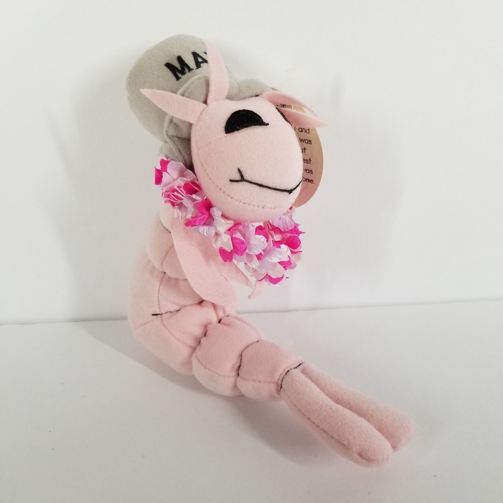 Fiesta 11.5" Bubba‎ Gump Louie the Shrimp Plush Maui Pink Stuffed Animal Aloha